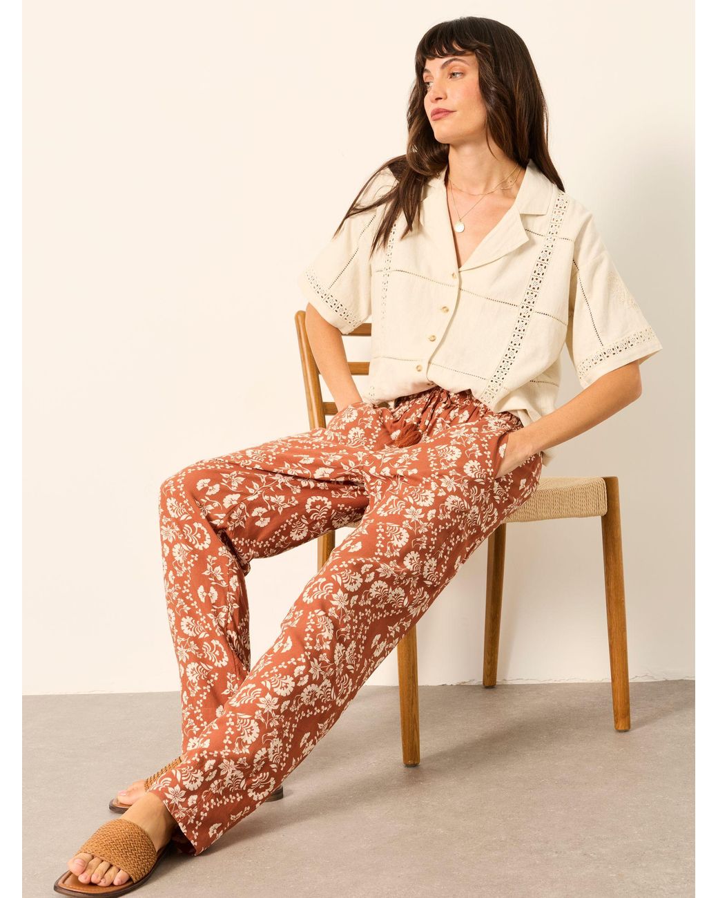 FatFace Pink Charlie Tapered Trousers