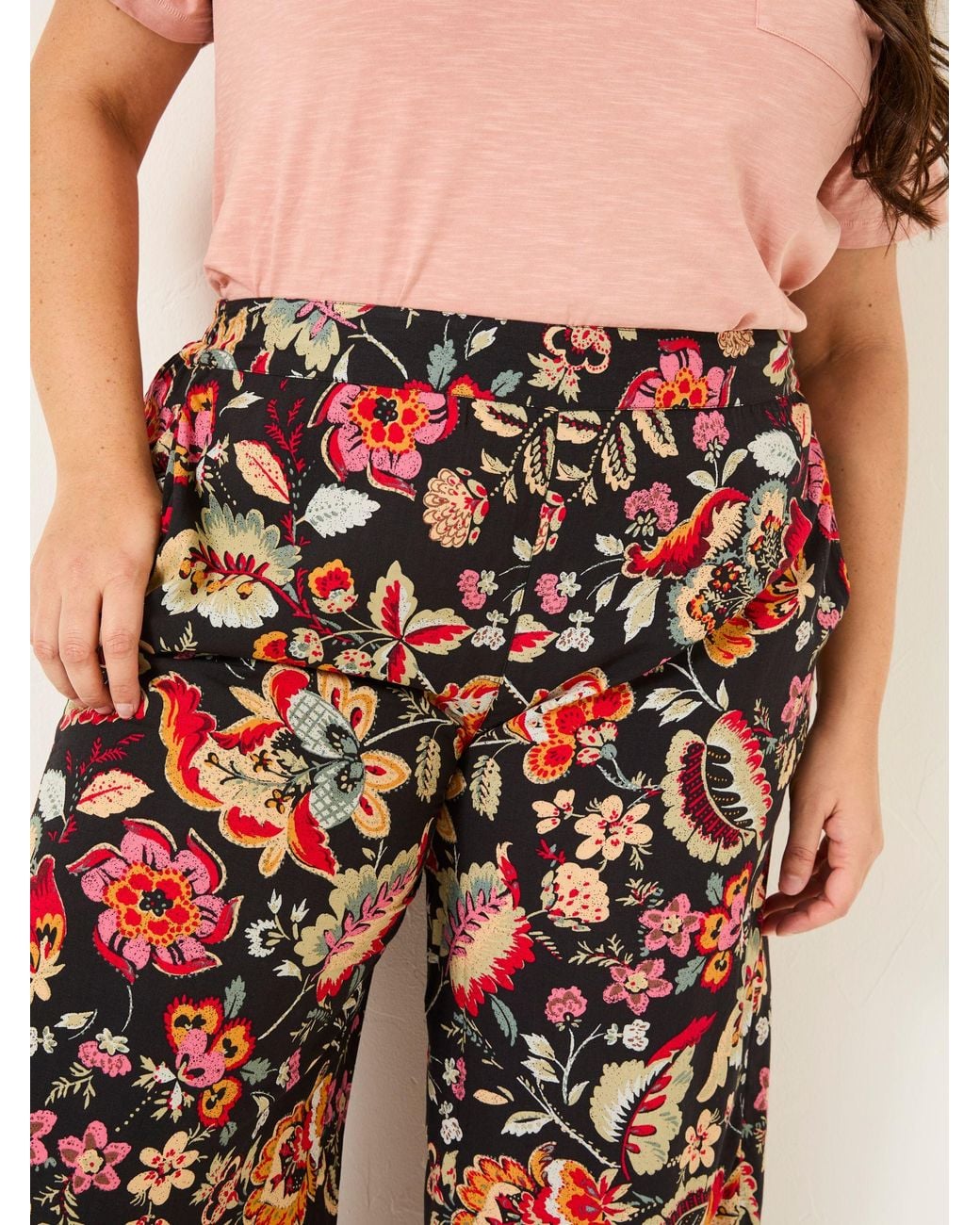 FatFace White Isla Wide Leg Trousers