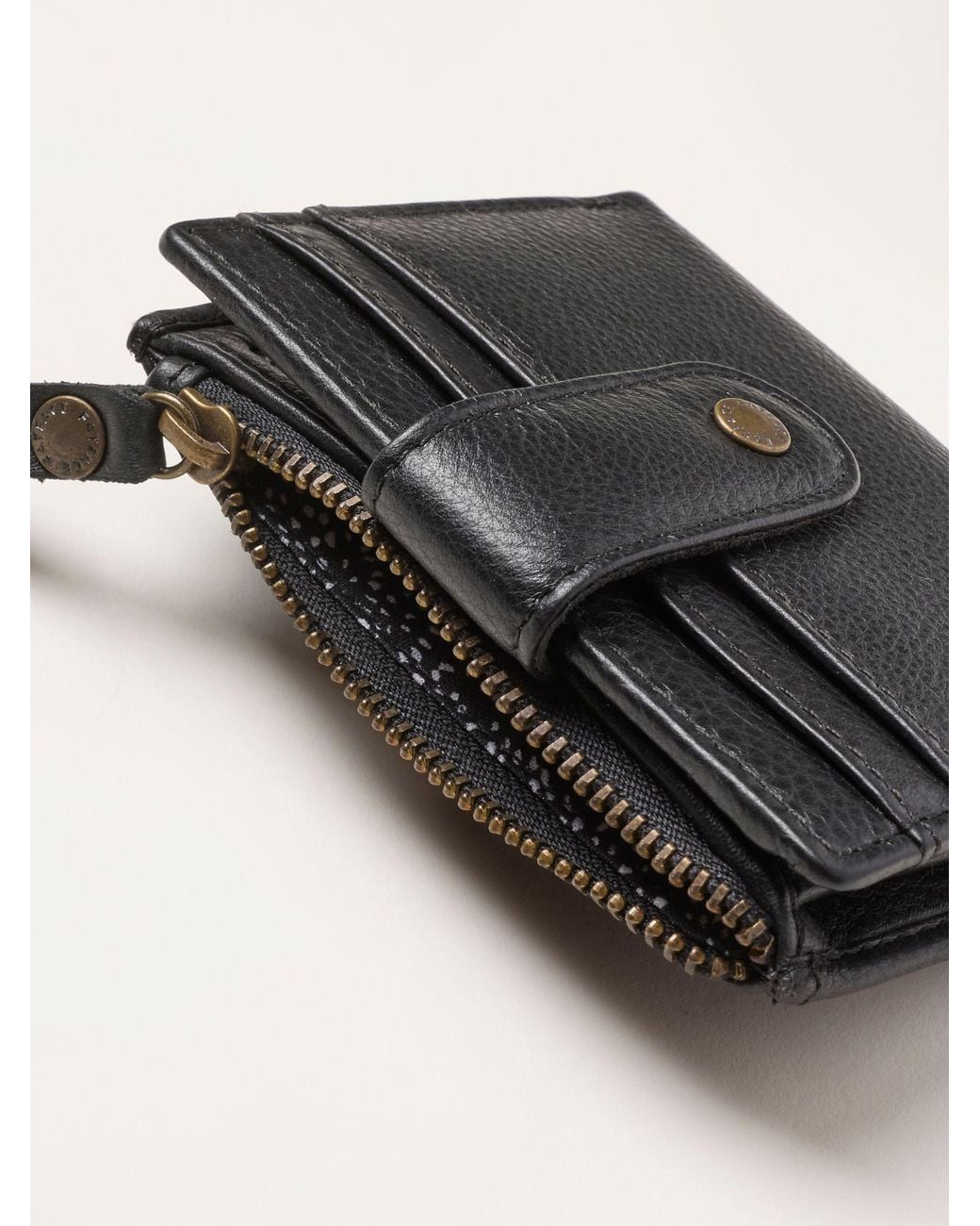 FatFace Black Leather Cardholder