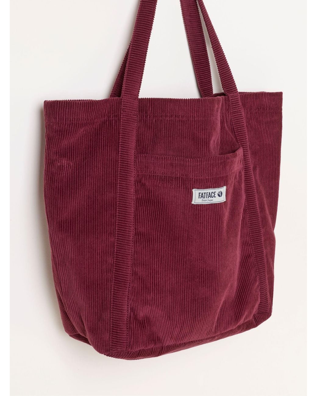 FatFace Red Fatface Burgundy Astrid Cord Tote Bag