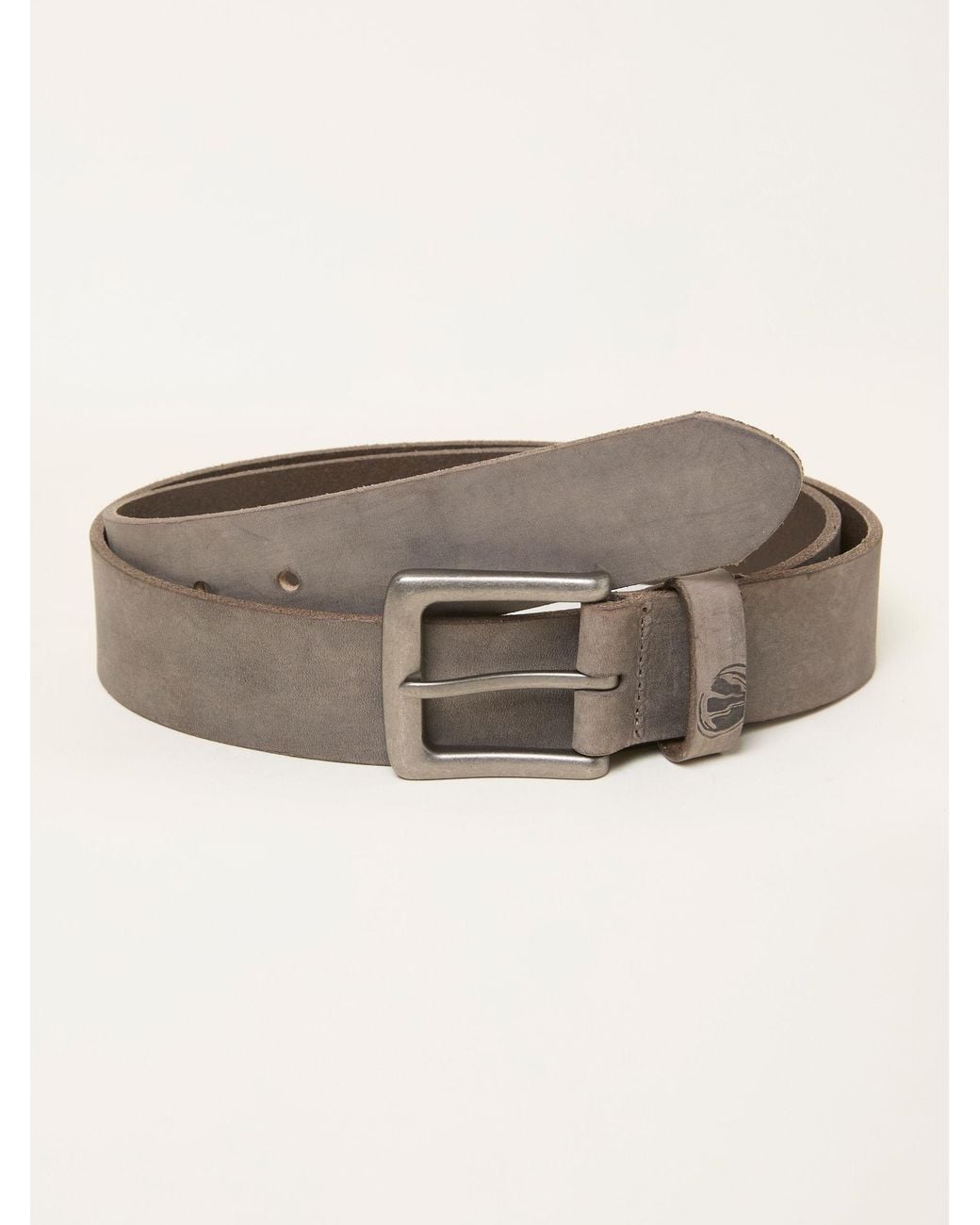 FatFace Gray Fatface Nubuck Belt for men
