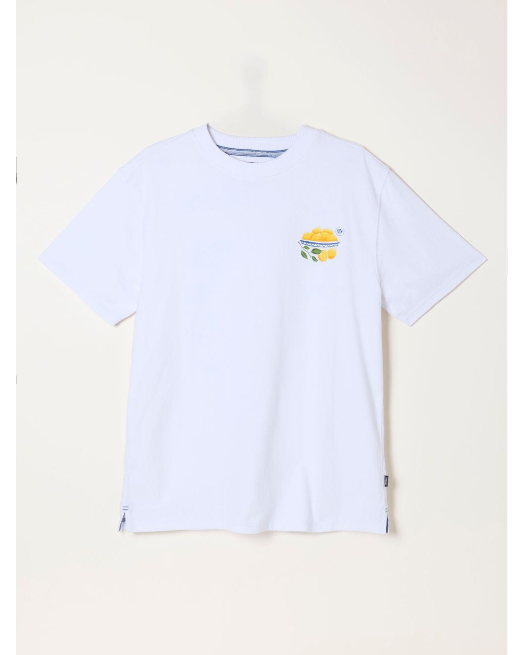 FatFace White Relaxed Fit Squeeze The Day Graphic Tshirt for men