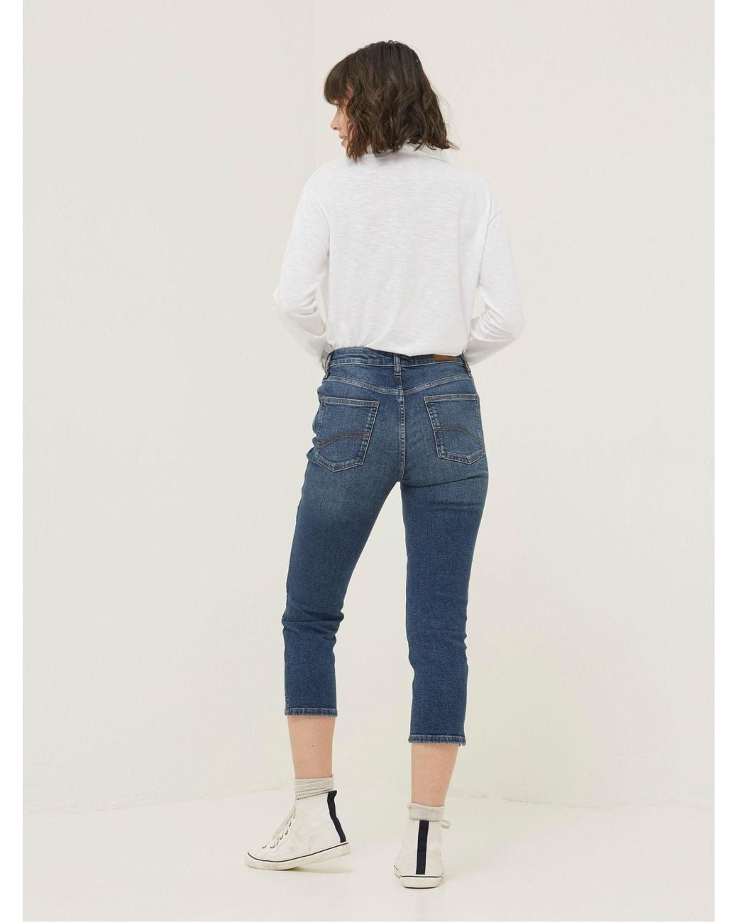 FatFace Blue Sway Capri Jeans