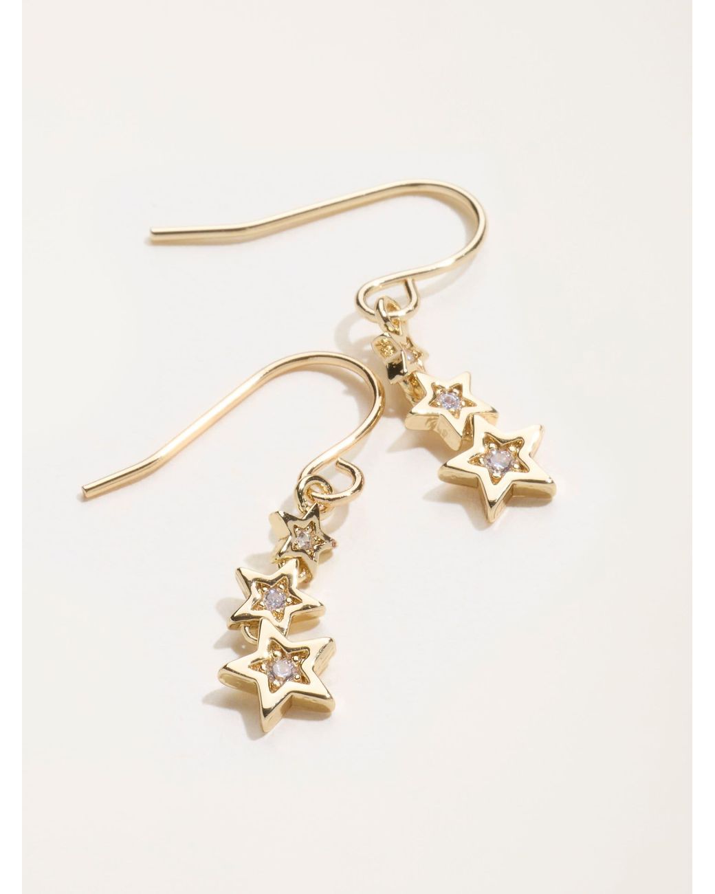 FatFace Brown Trio Star Drop Earrings