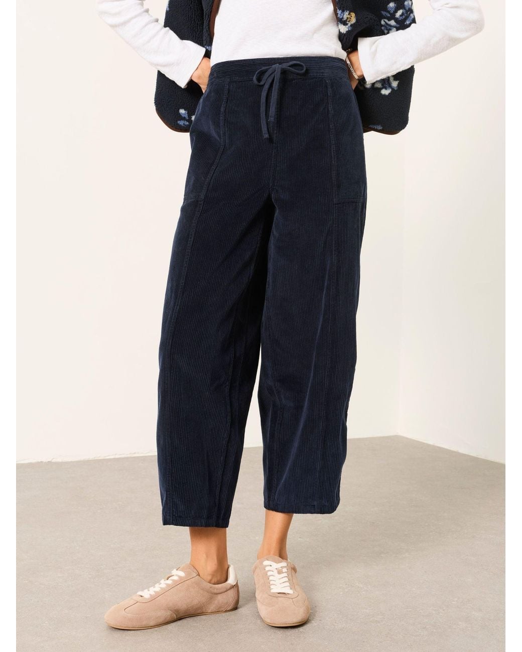 FatFace Blue Alev Tapered Cord Trousers