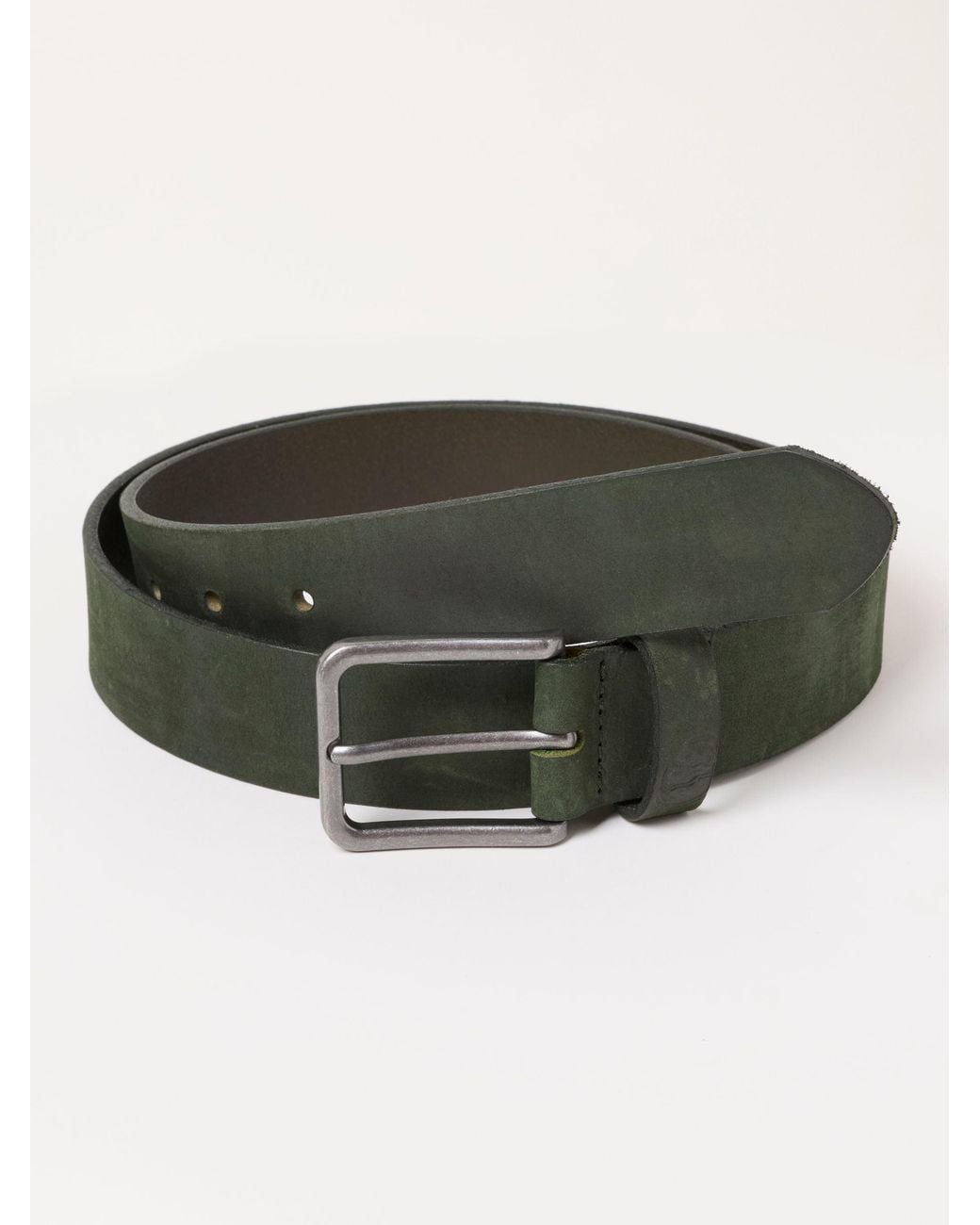 FatFace Green Plain Nubuck Belt for men
