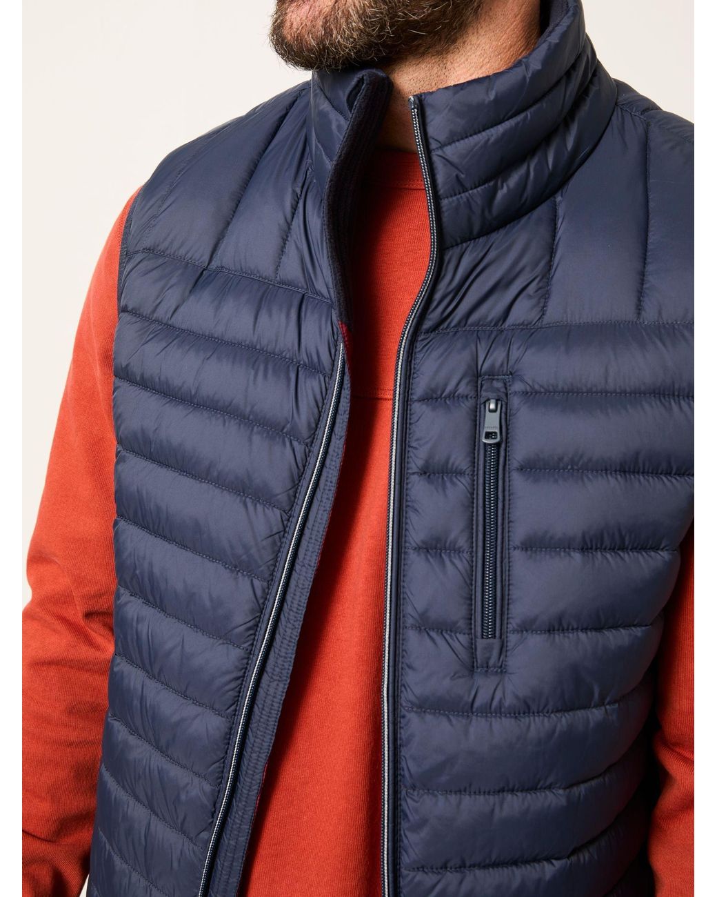 FatFace Red Dartmouth Padded Gilet for men