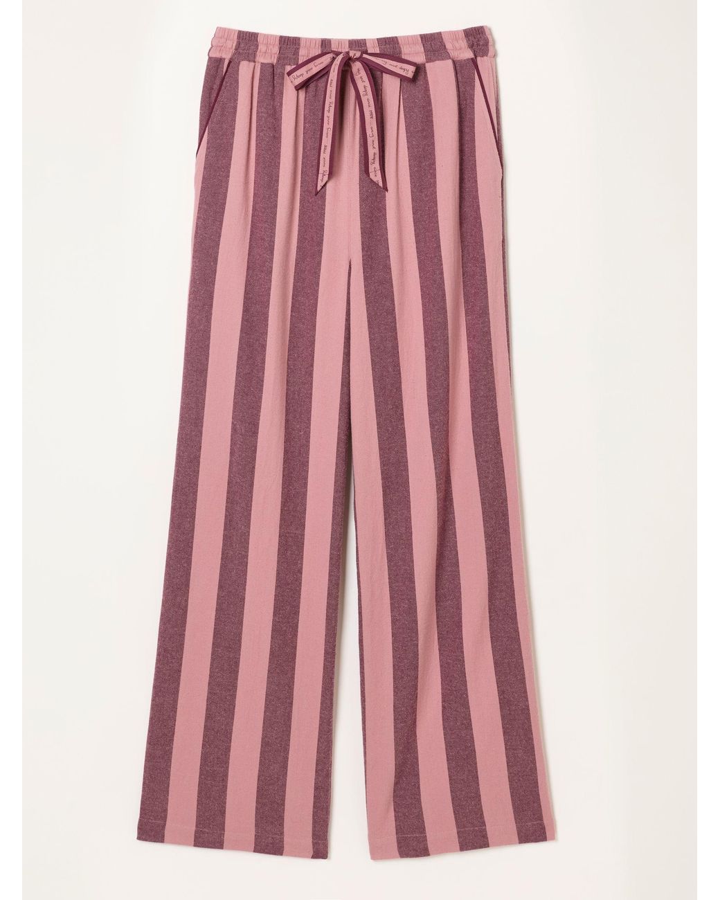 FatFace Pink Lola Stripe Wide Leg Pyjama Bottoms