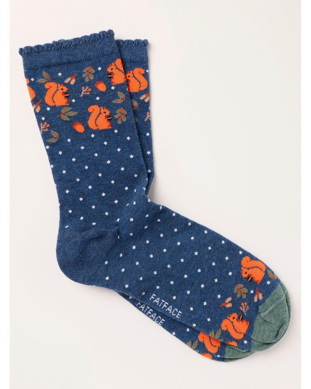 FatFace Blue Fatface Squirrel Socks