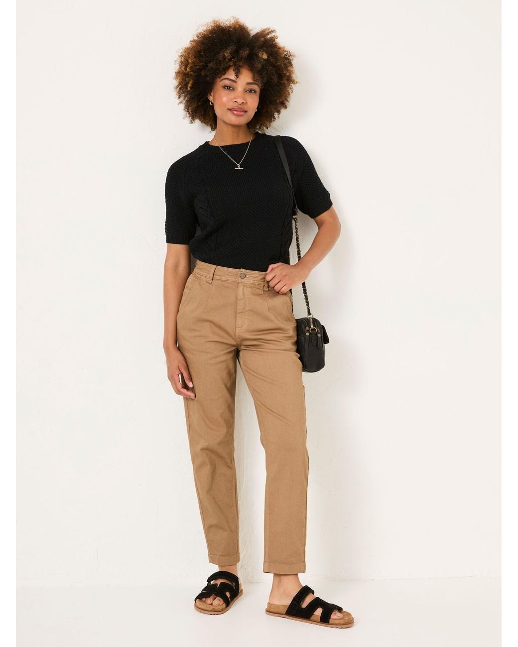 FatFace Natural Fatface Aspen Stone Chino Trousers