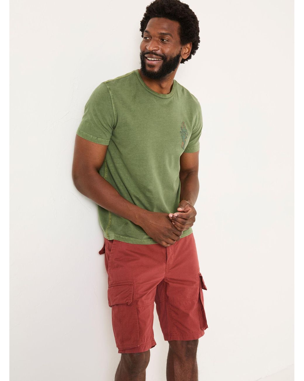 FatFace Green Bude Cargo Shorts for men