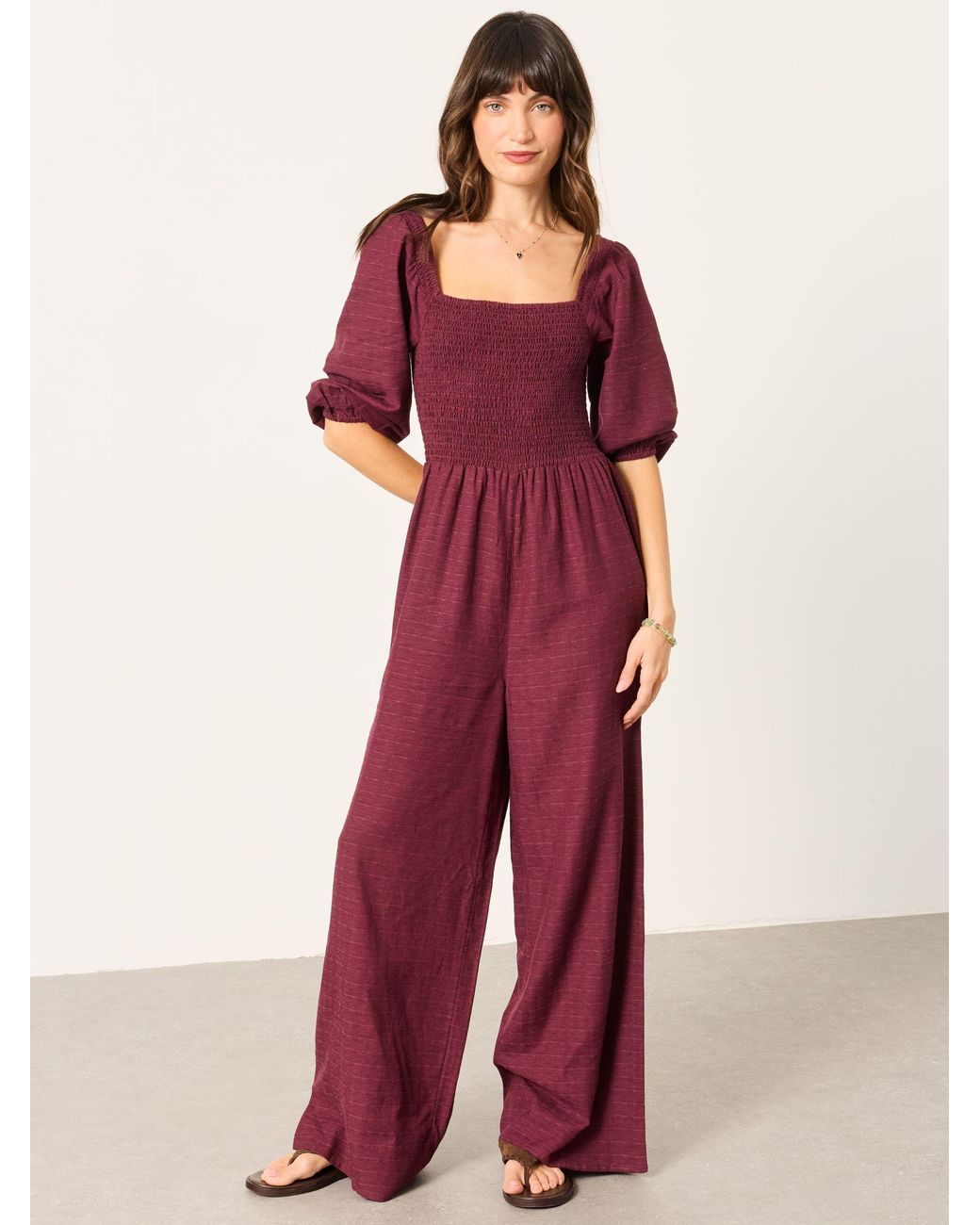 FatFace Adele Shirred Jumpsuit