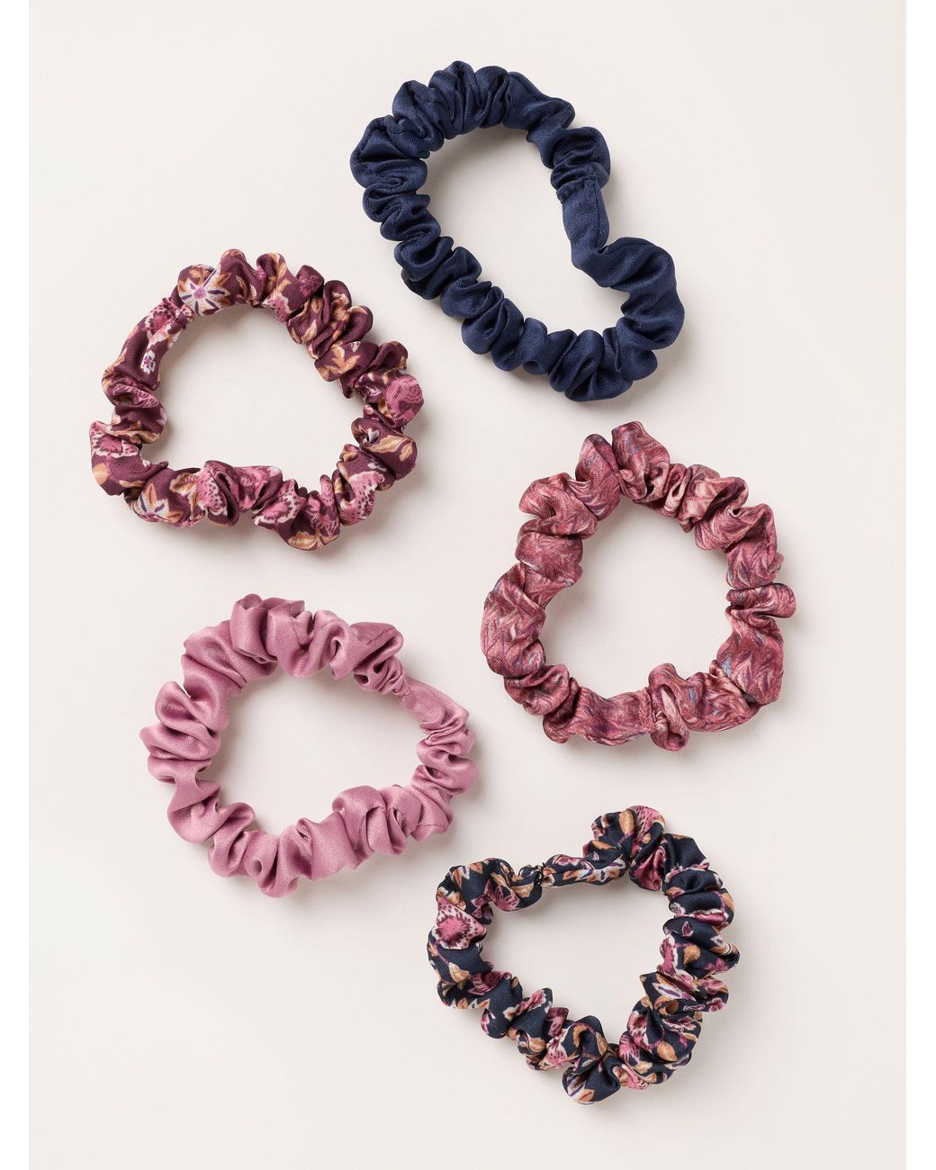 FatFace Pink Fatface 5 Pack/Multi Satin Scrucnhies