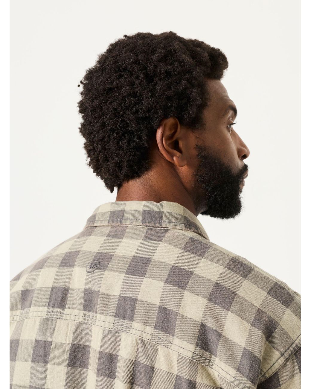 FatFace Natural Thursby Long Sleeve Relaxed Fit Check Shirt for men