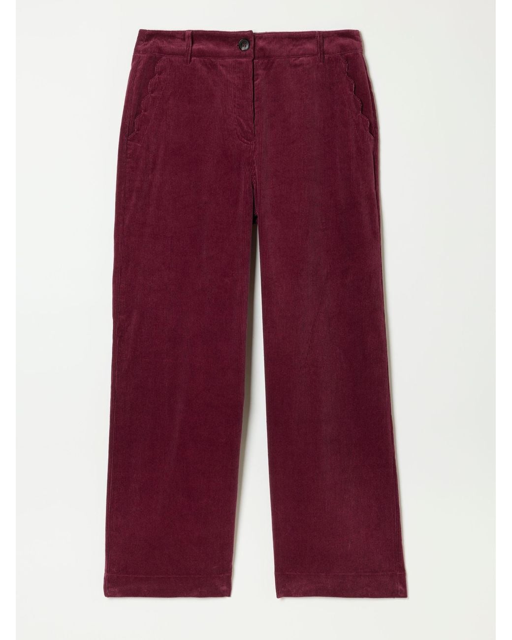 FatFace Red Hove Wide Leg Cord Trousers