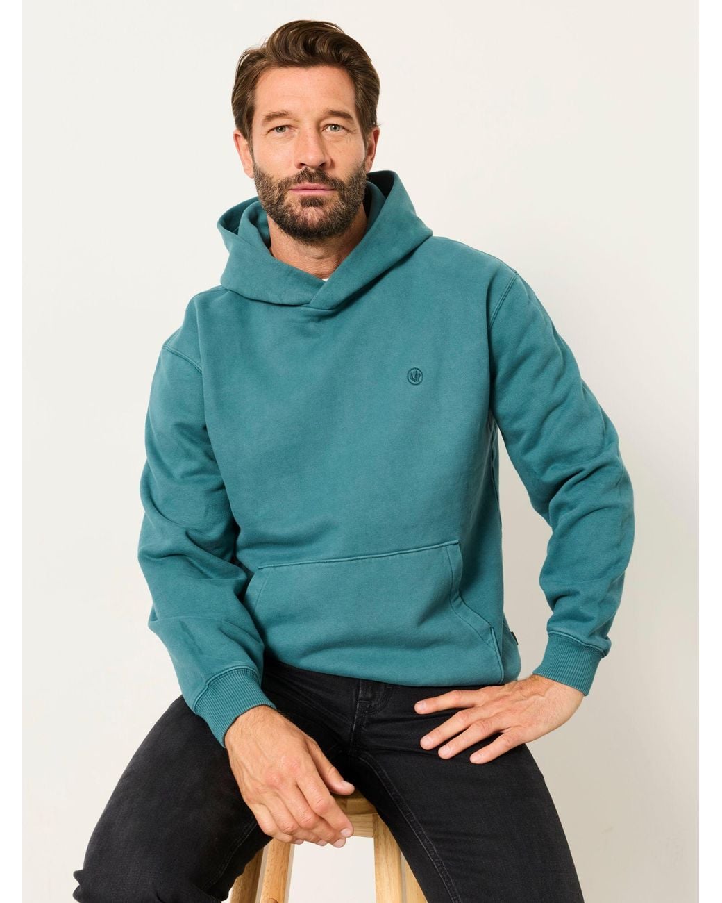 FatFace Blue Hayle Overhead Hoodie for men
