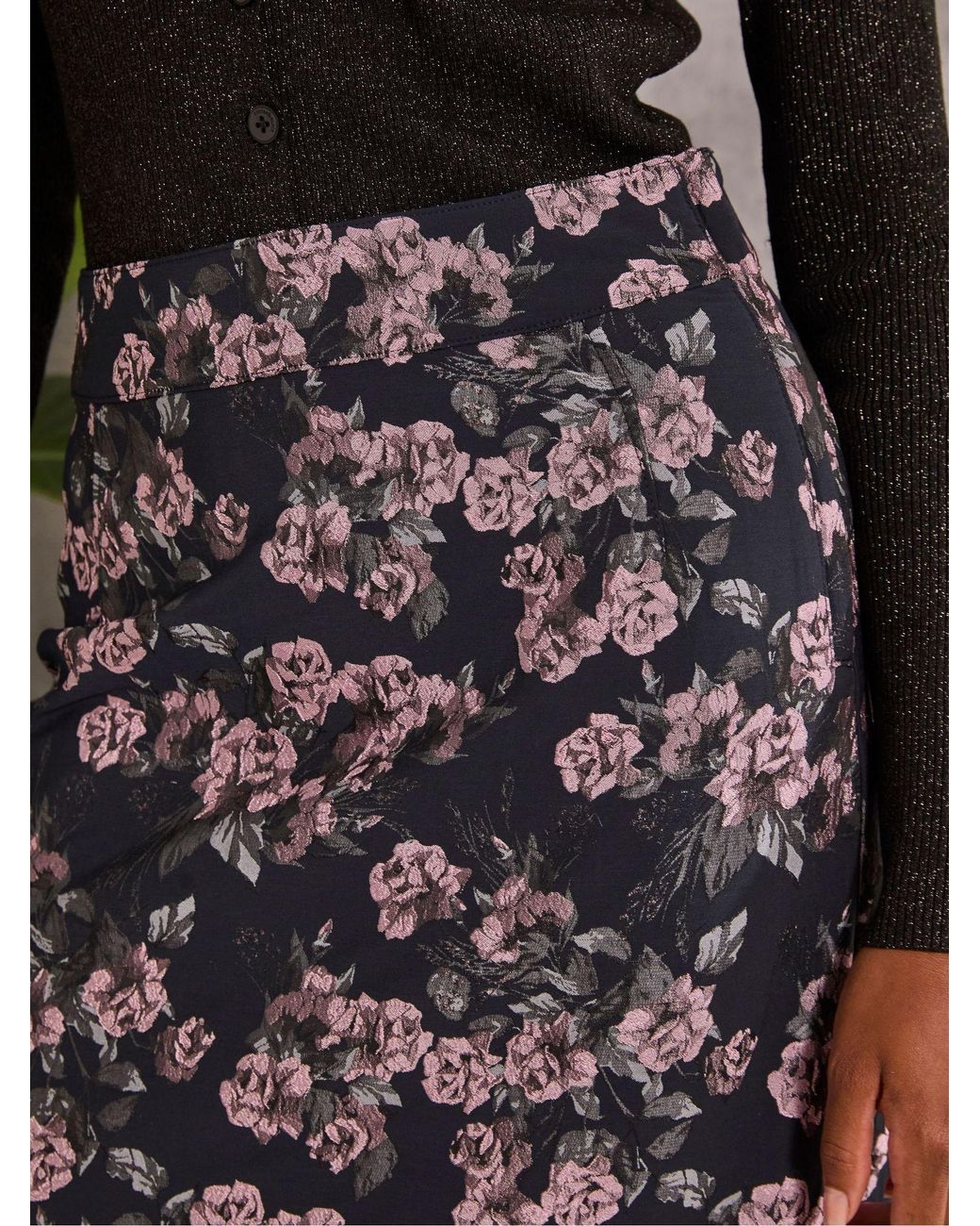 FatFace Brown Cally Jacquard Mini Skirt