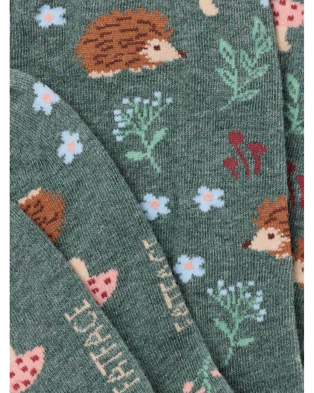 FatFace Green Fatface Hedgehog Socks