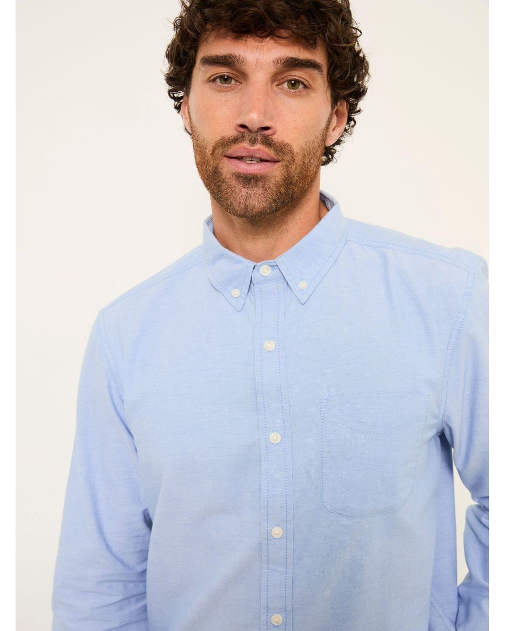 FatFace Blue Long Sleeve 2 Pack Oxford Shirts for men