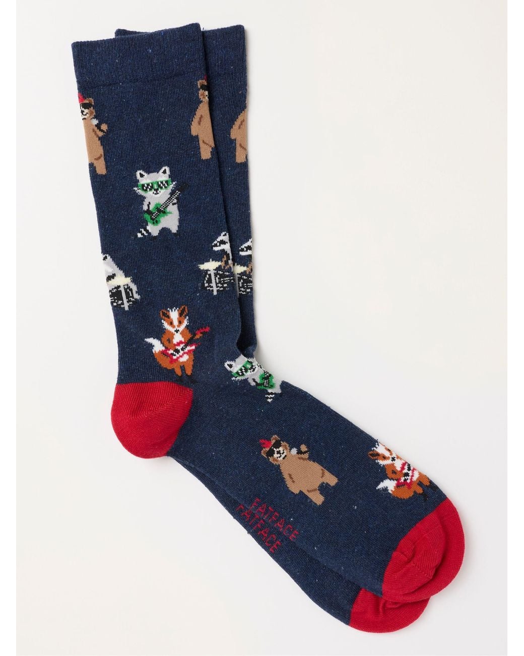 FatFace Blue Fatface Animal Band Socks for men