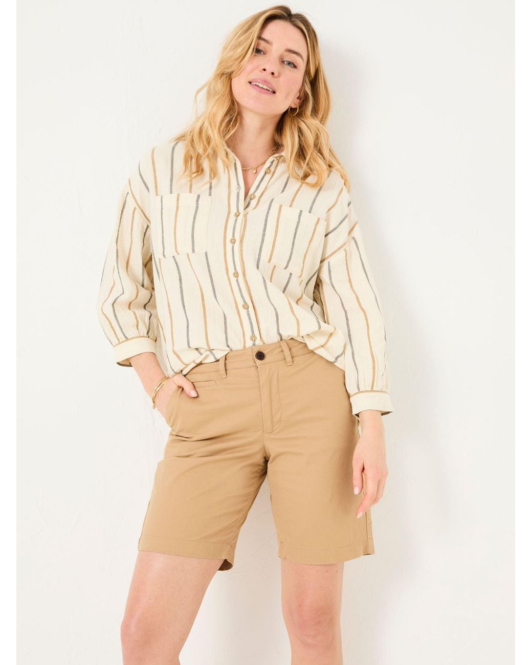 FatFace Natural Sandown Chino Shorts