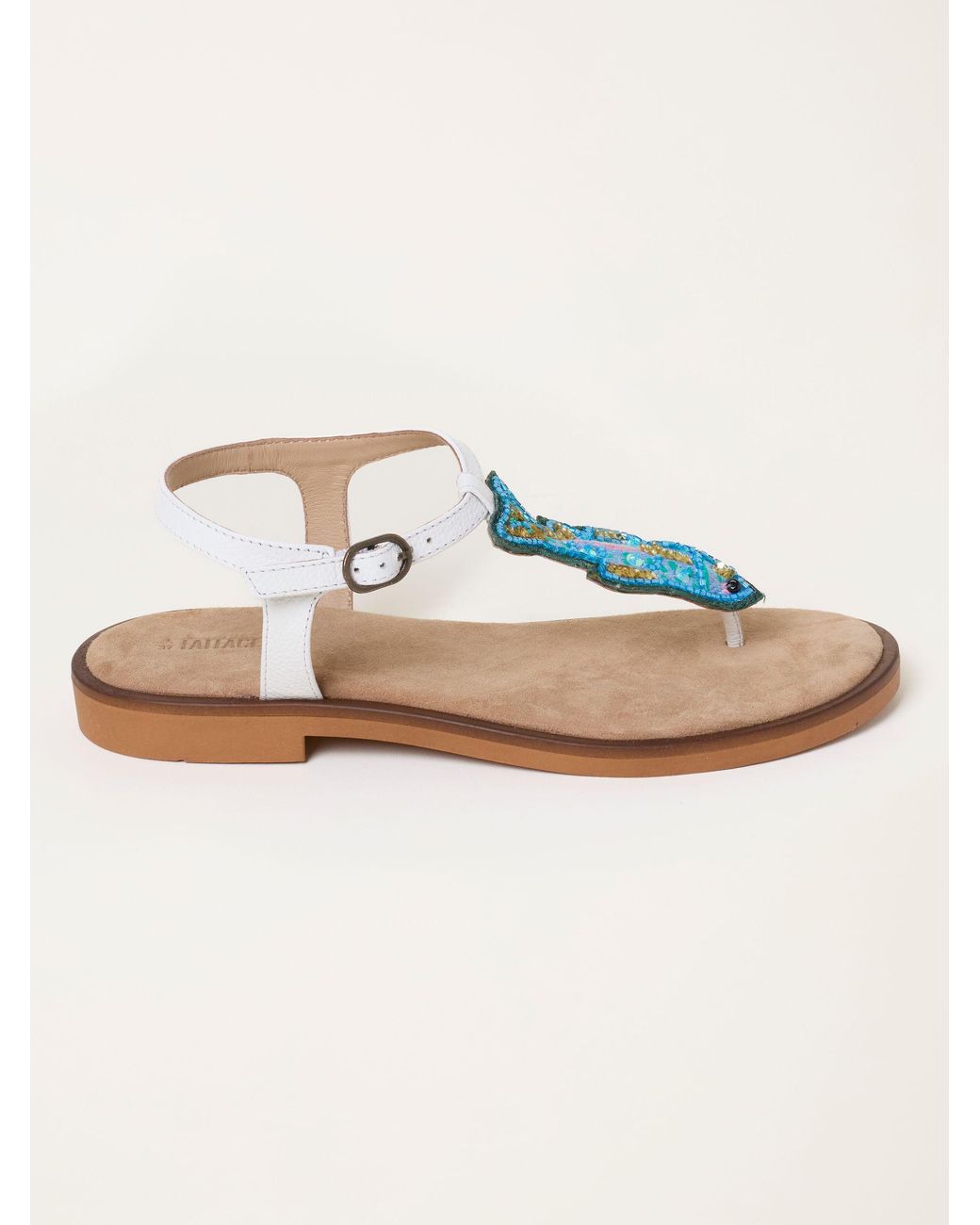 FatFace Brown Zia Beaded Fish Sandal