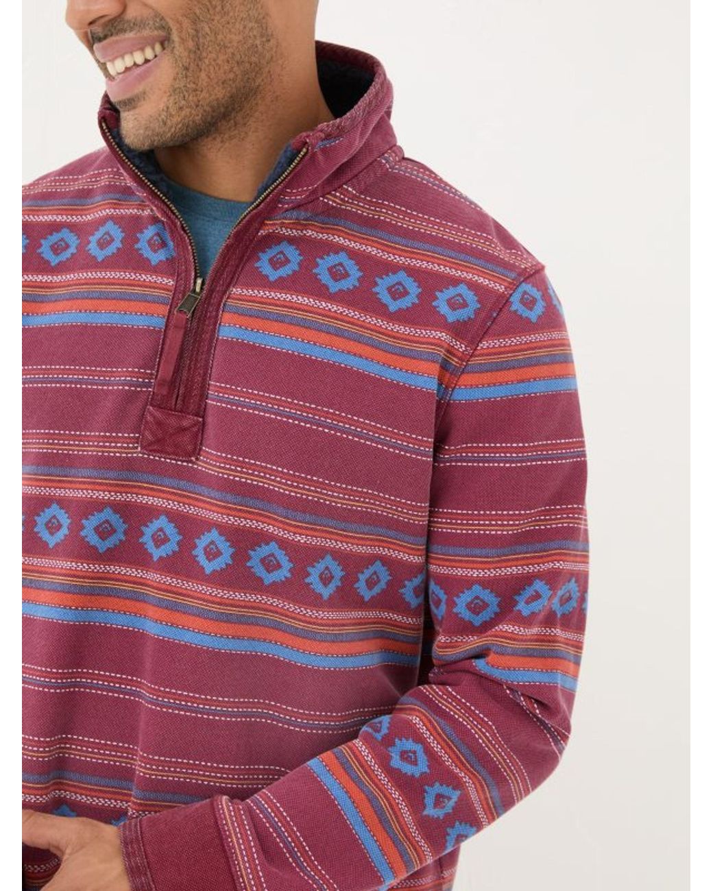 FatFace Pink Airlie Pattern Sweatshirt for men