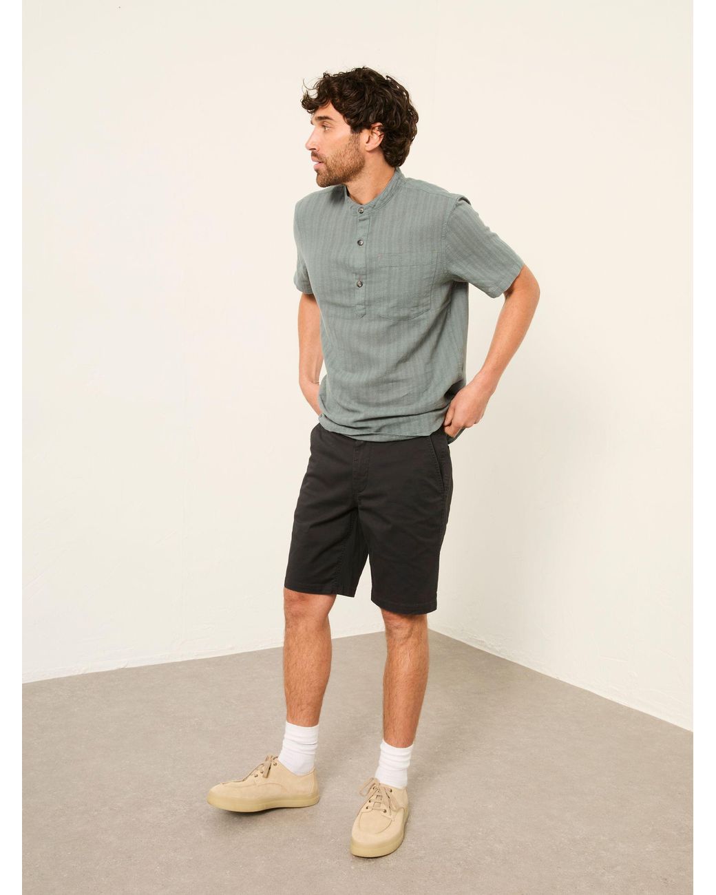 FatFace Black Mawes Chino Shorts for men