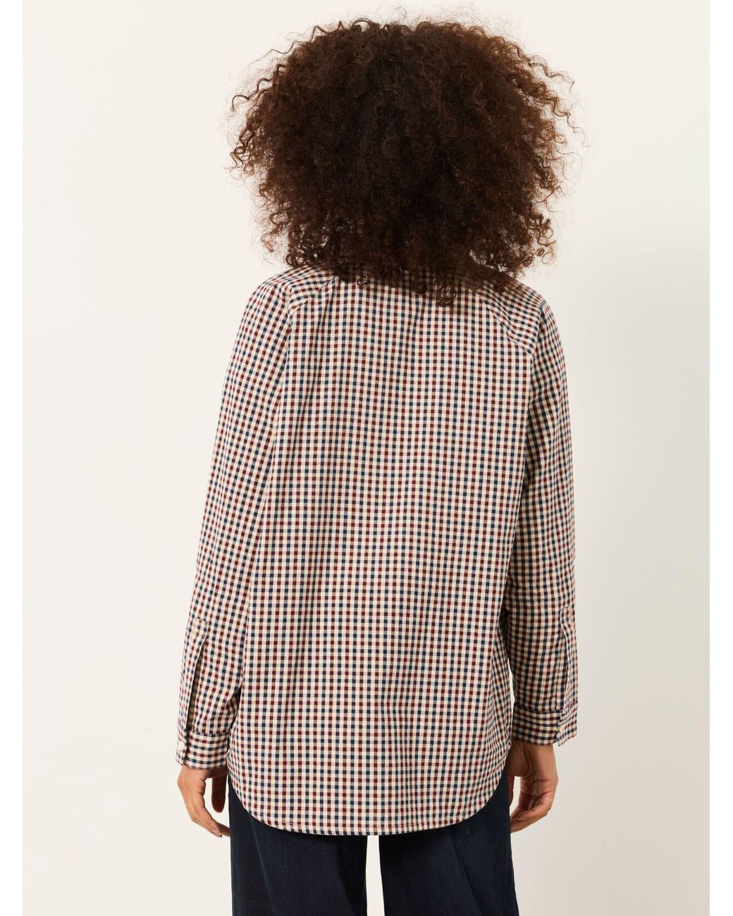 FatFace White Bessie Petite Check Shirt