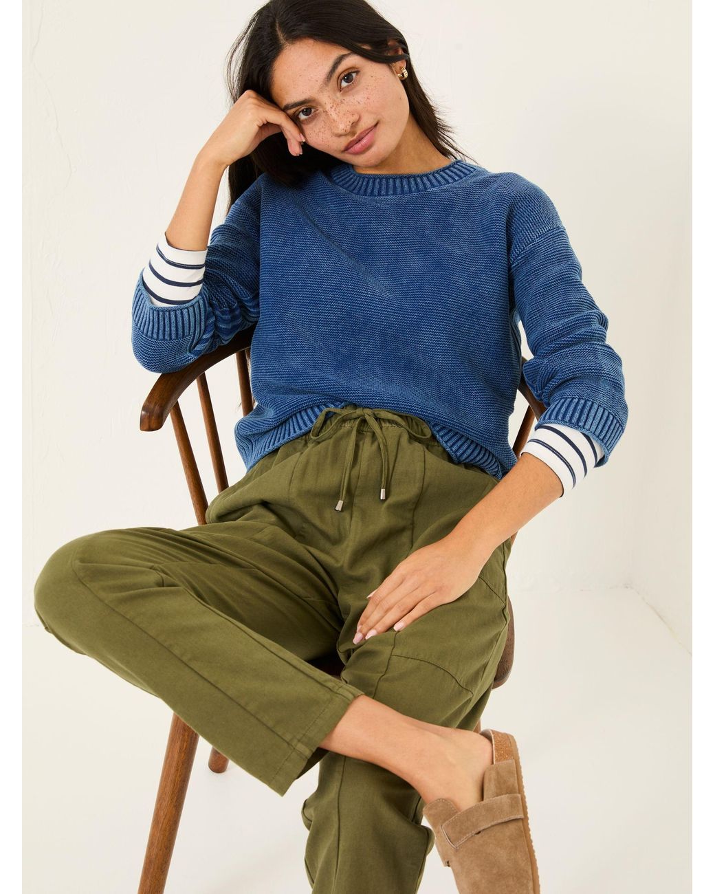 FatFace Green Hoyton Cargo Trousers