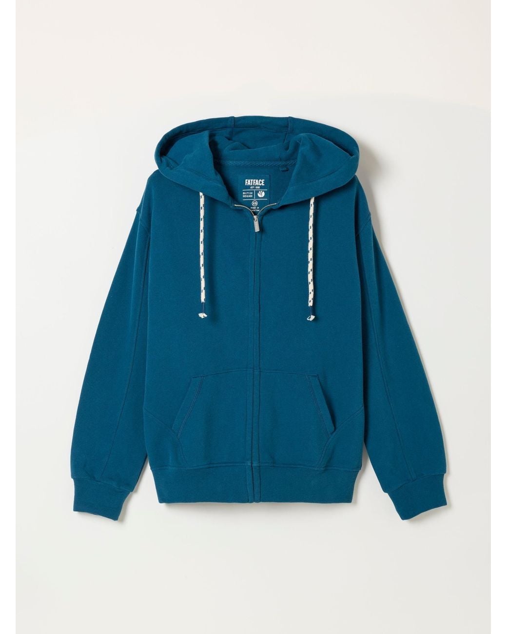 FatFace Blue Fern Zip Through Hoodie