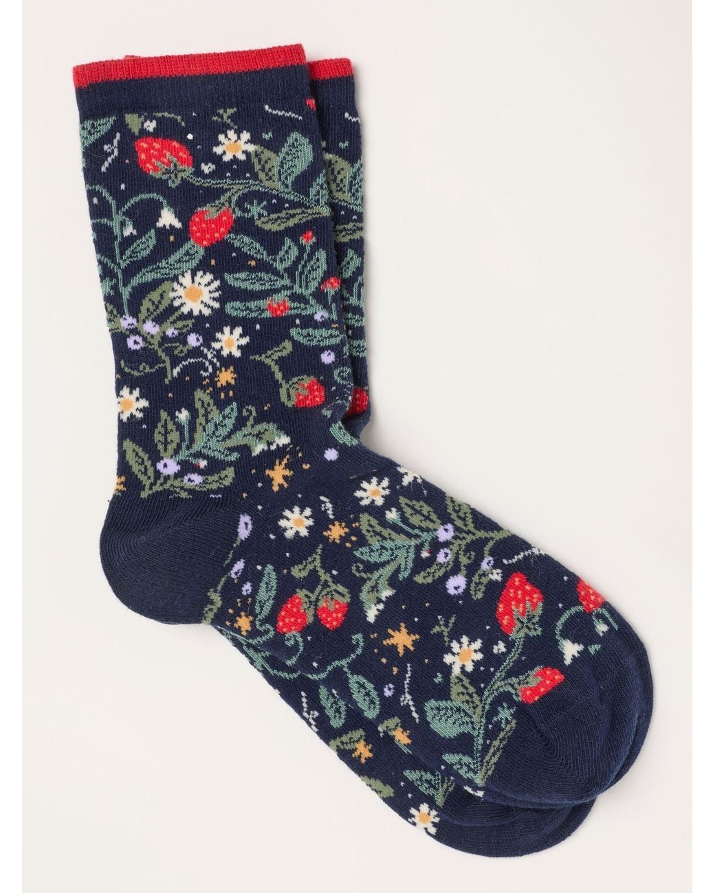 FatFace Blue Fatface Strawberry Socks