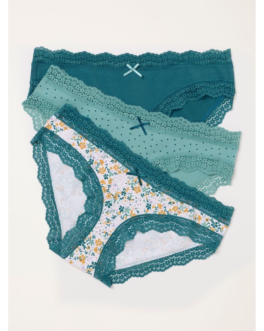FatFace Blue Fatface 3 Pack Of Lace Shorts