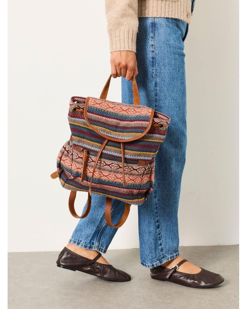 FatFace Blue Evalie Woven Backpack