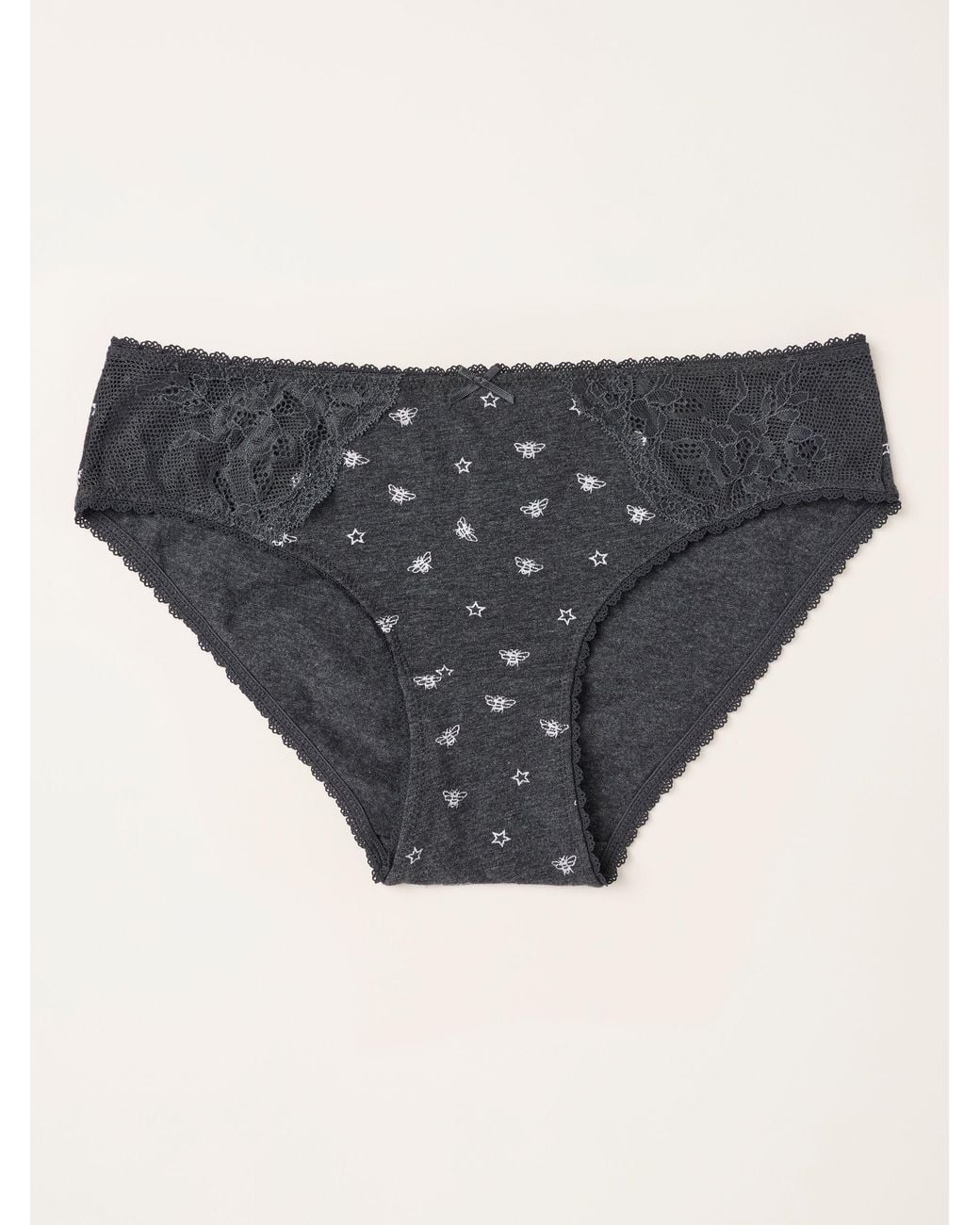 FatFace Gray Foiled Bee Classic Knickers