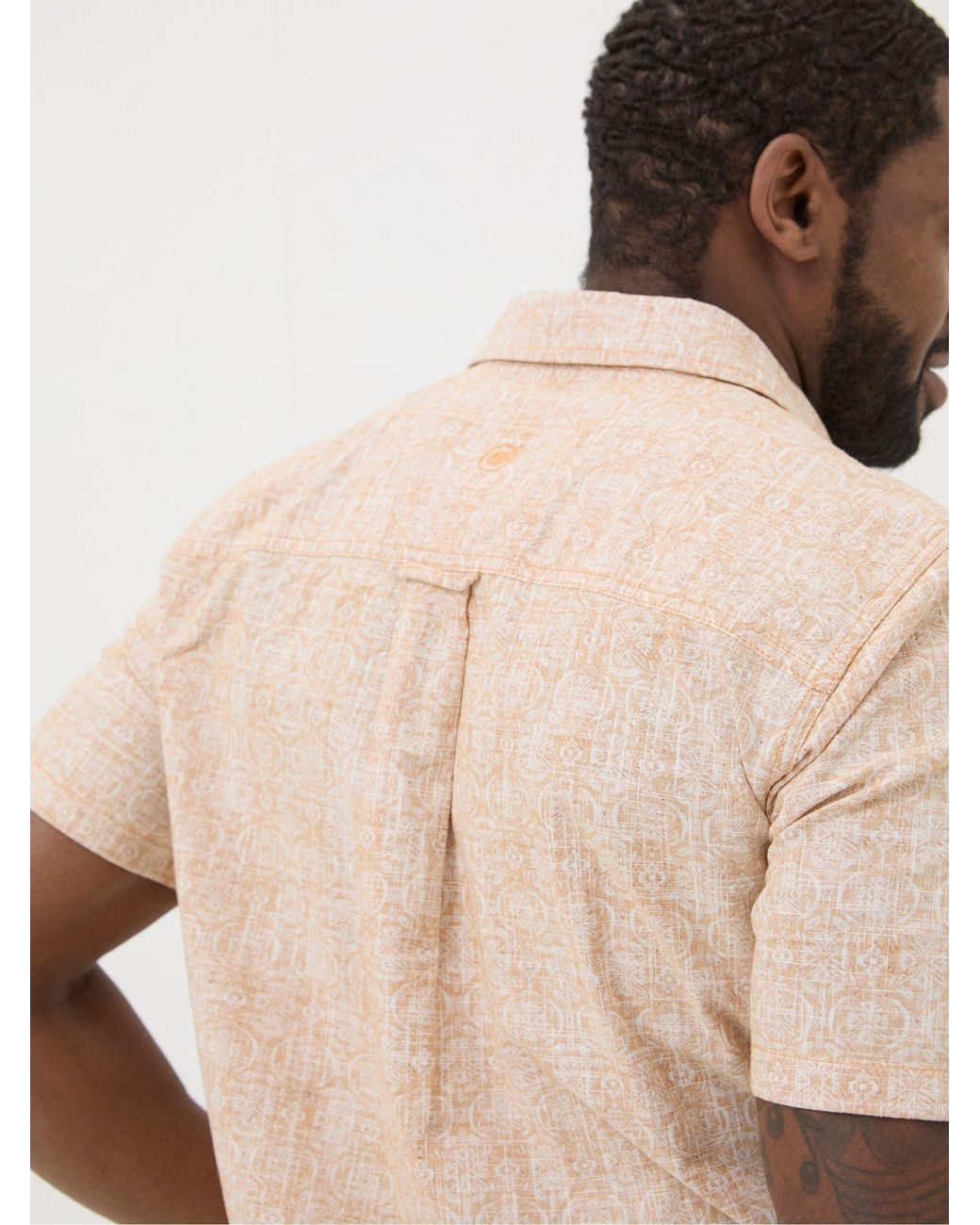 FatFace Blue Beckley Tile Print Shirt for men