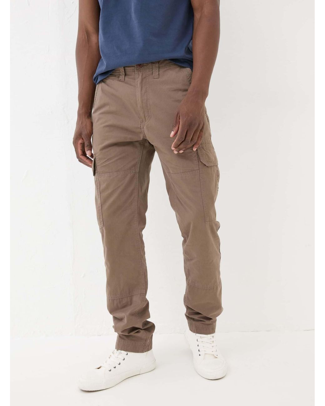 FatFace Natural Bude Cargo Trousers for men
