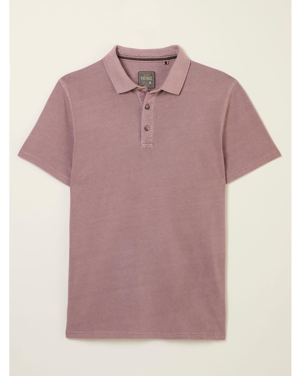 FatFace Pink Stoke Short Sleeve Polo Shirt for men