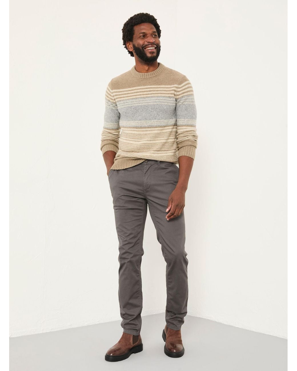 FatFace Natural Heyshott Slim Chinos for men