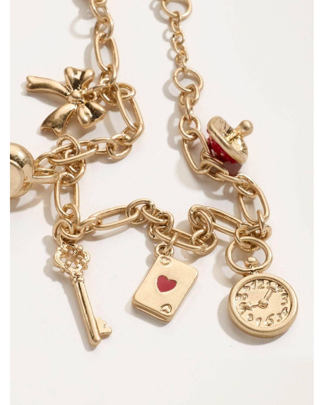 FatFace Natural Fatface V & A Fatface Tone Charm Bracelet