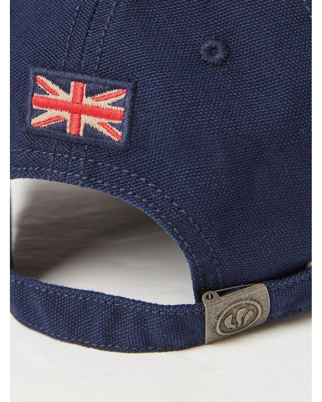 FatFace Blue Fatface 100% Cotton Canvas Baseball Cap for men