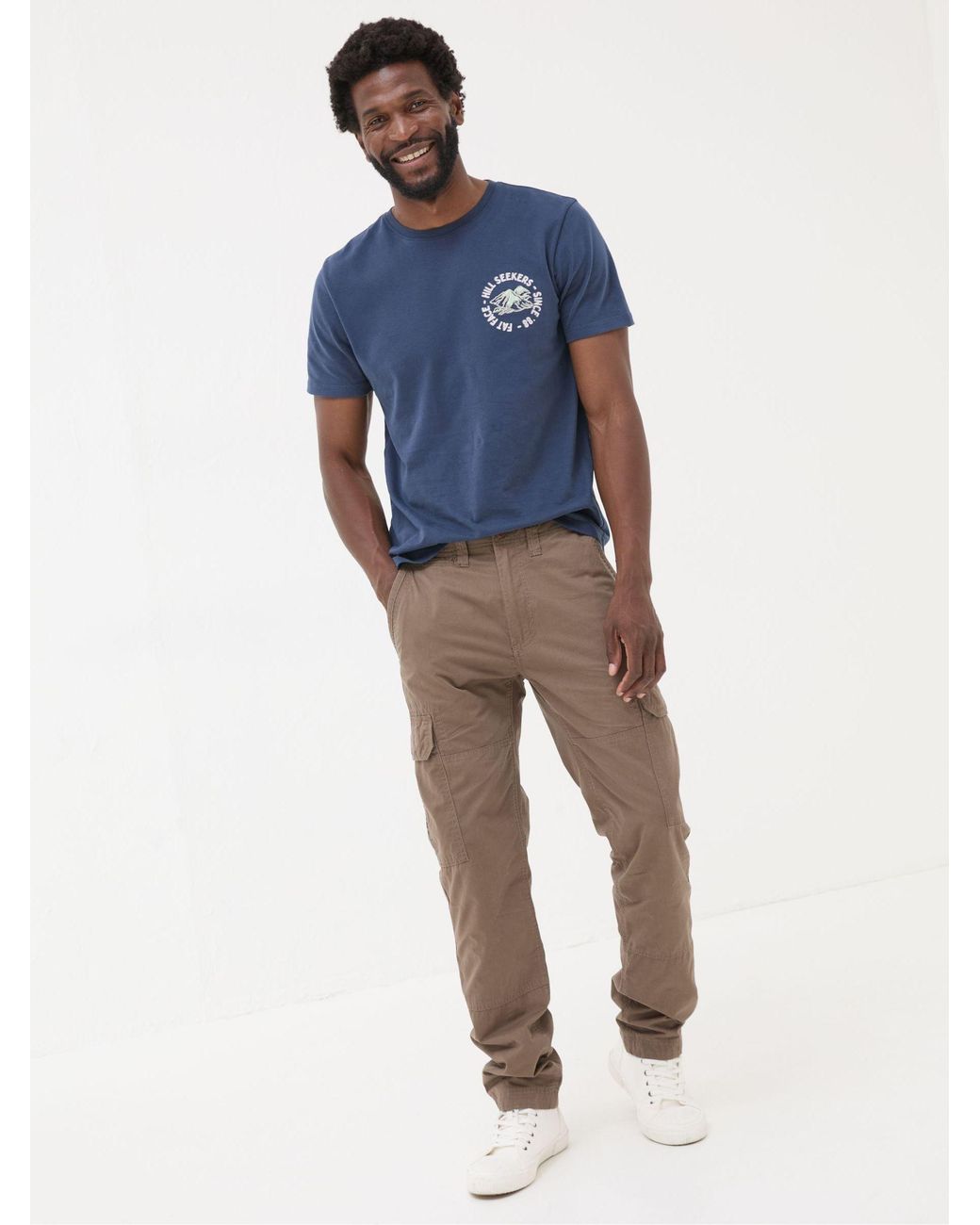 FatFace Natural Bude Cargo Trousers for men