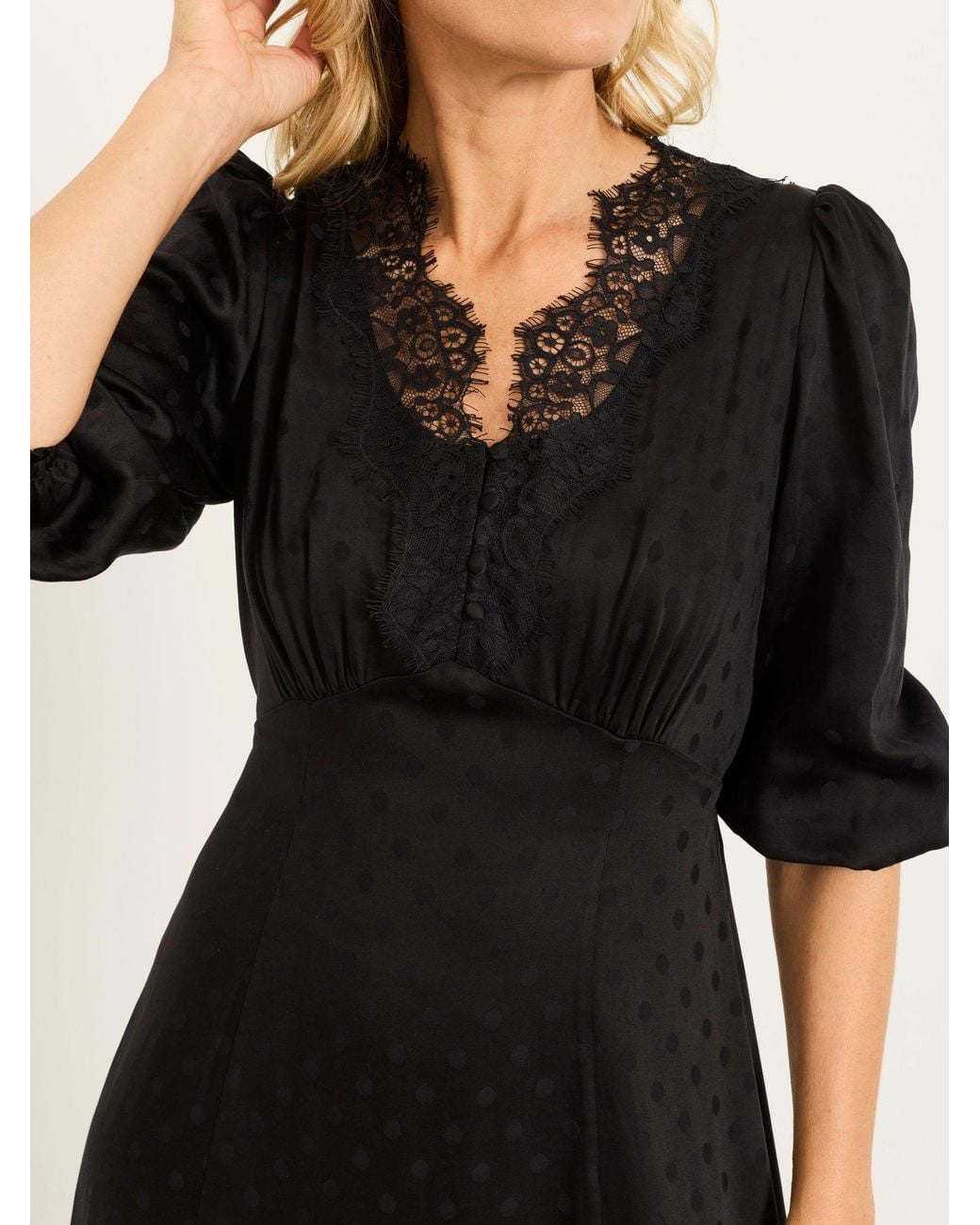 FatFace Black Libby Midi Dress