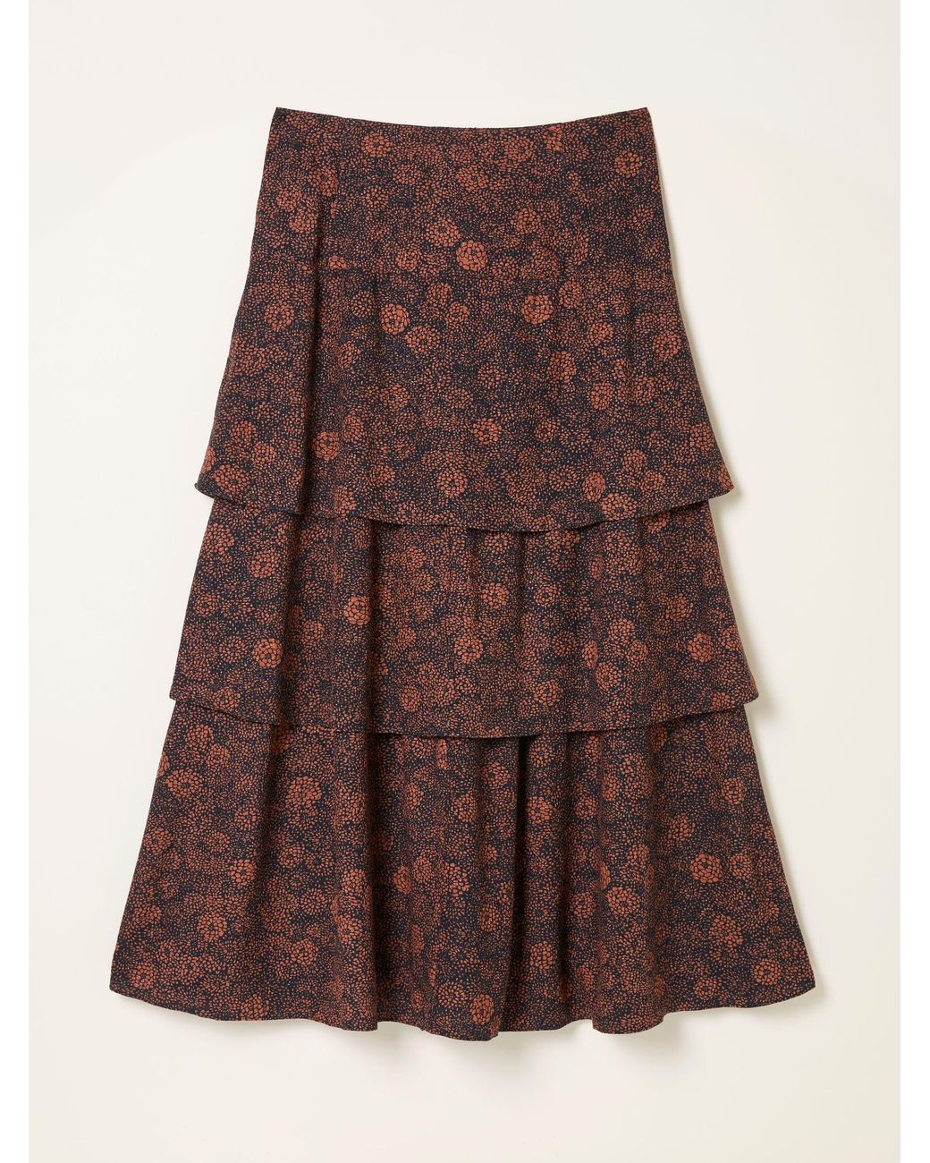 FatFace Brown Tonia Midi Skirt