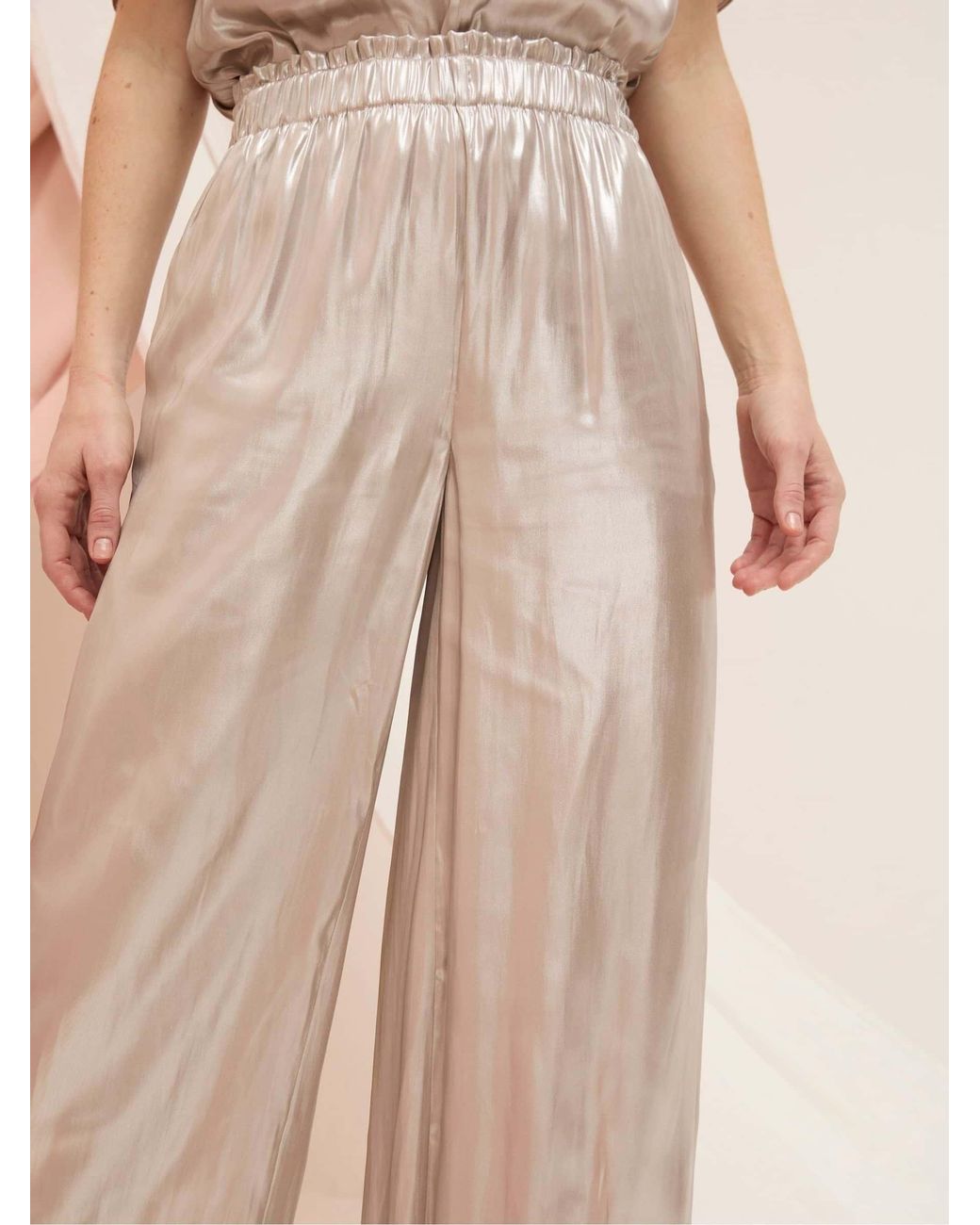 FatFace Natural Yvette Wide Leg Trousers