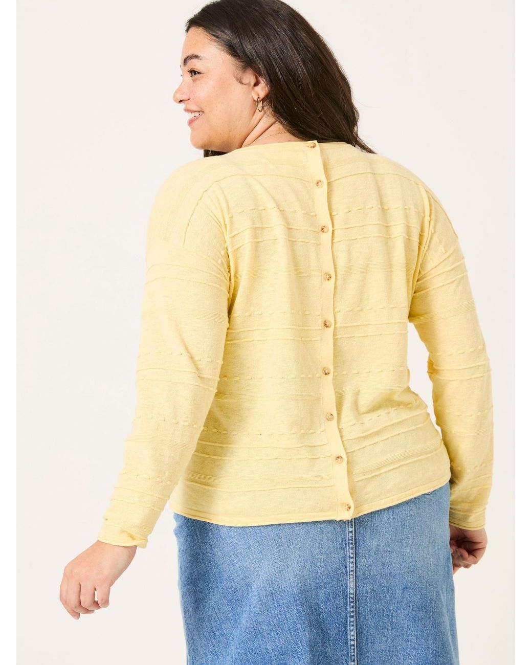 FatFace Yellow Isabelle Knitted Jumper