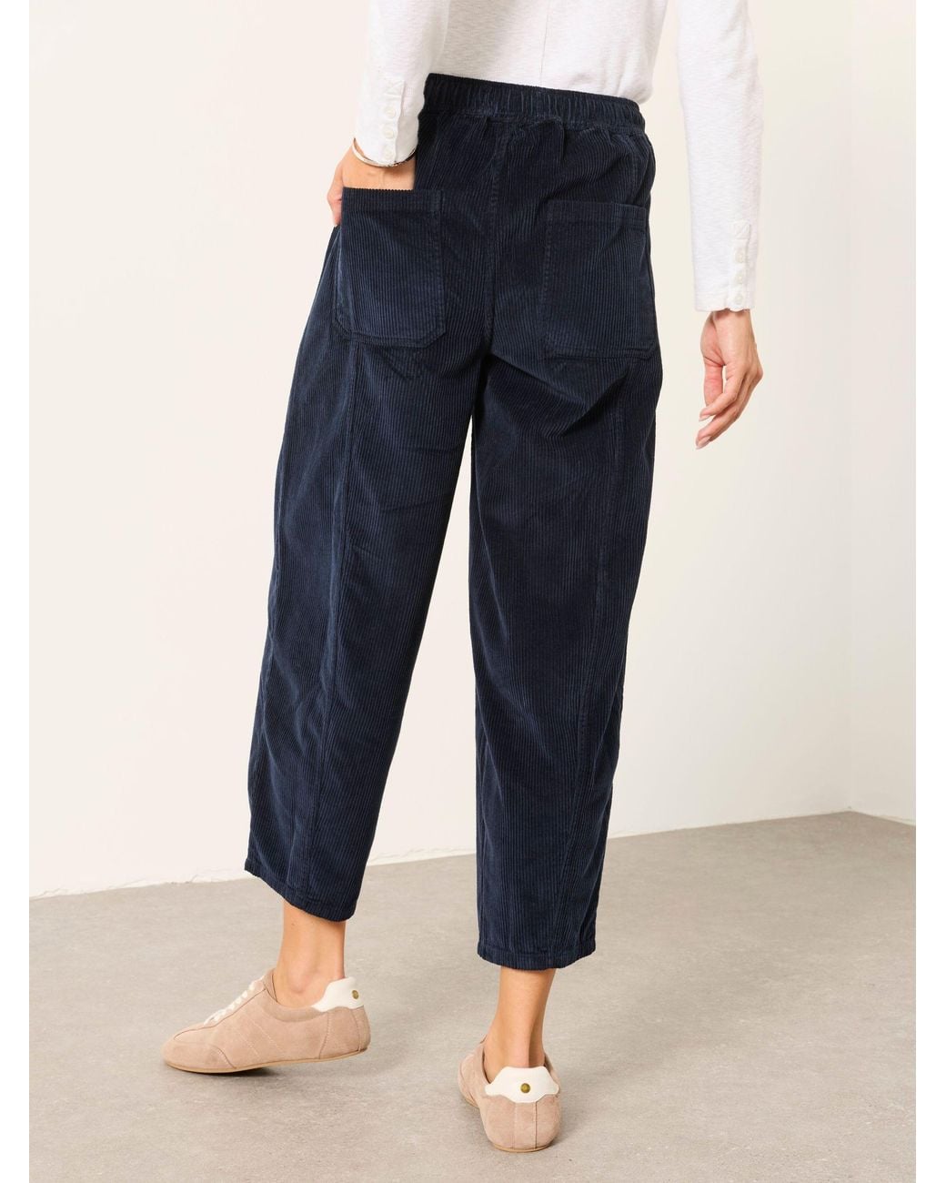 FatFace Blue Alev Tapered Cord Trousers