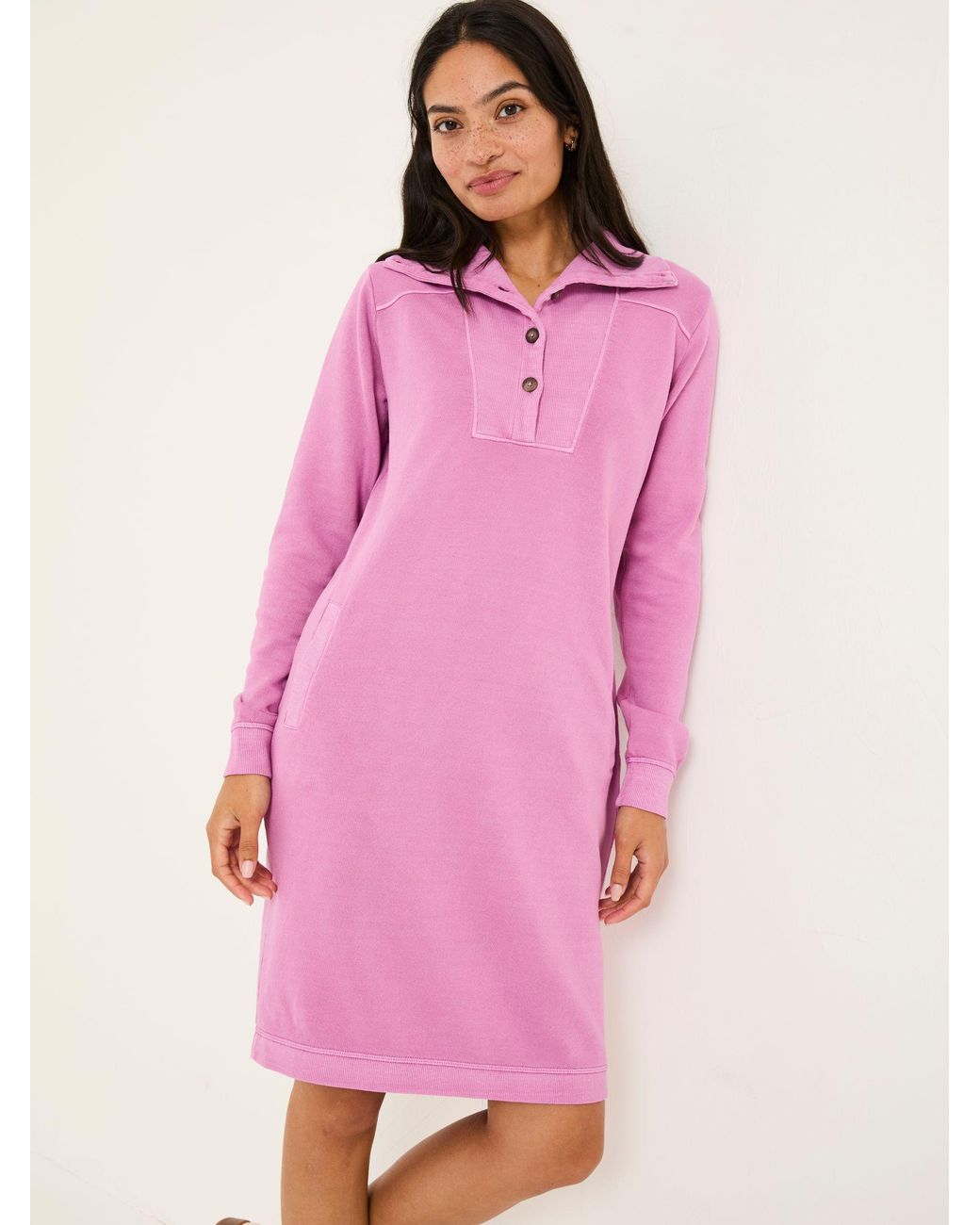 FatFace Pink 100% Cotton Willa Sweat Dress