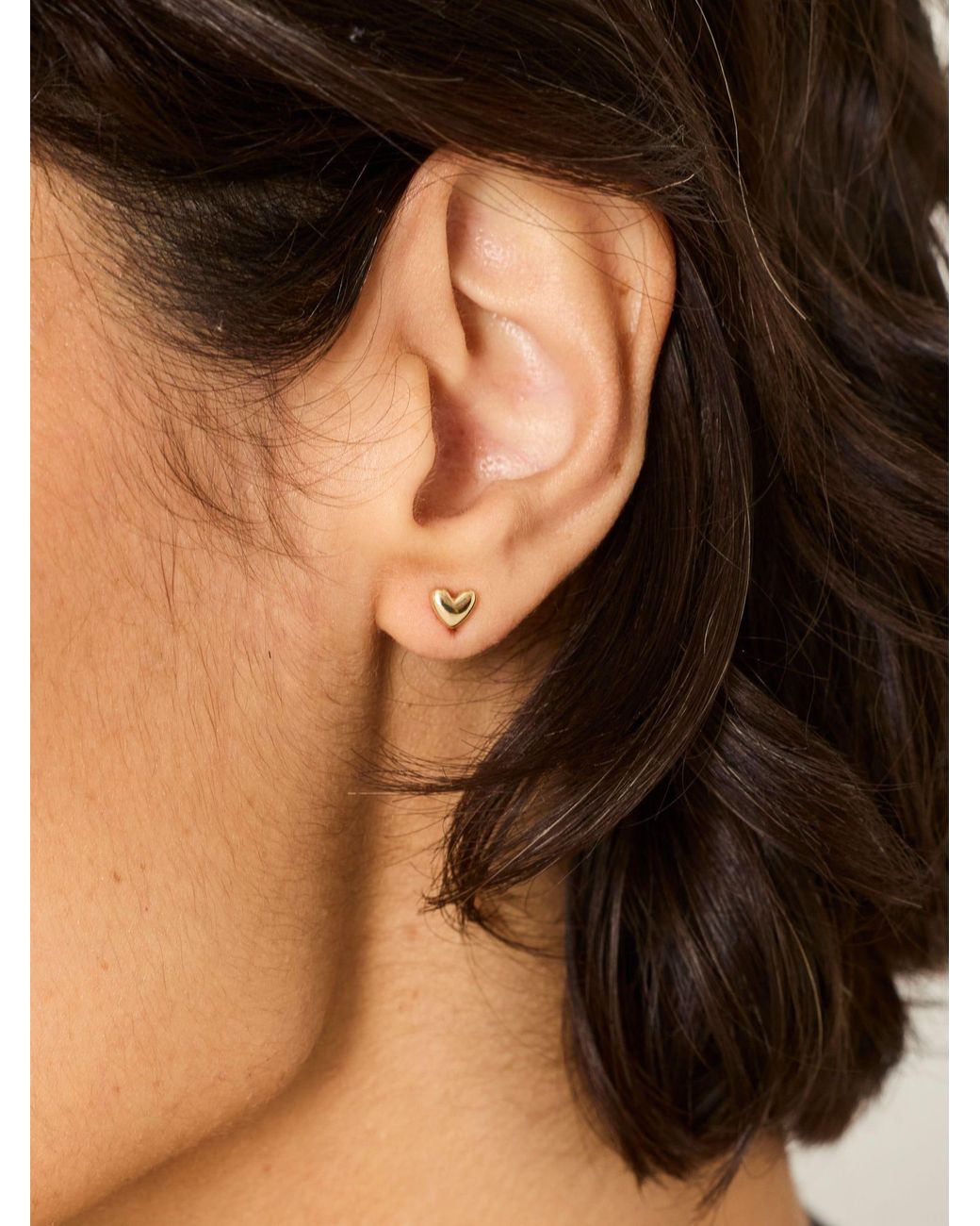 FatFace White Heart Stud Earrings