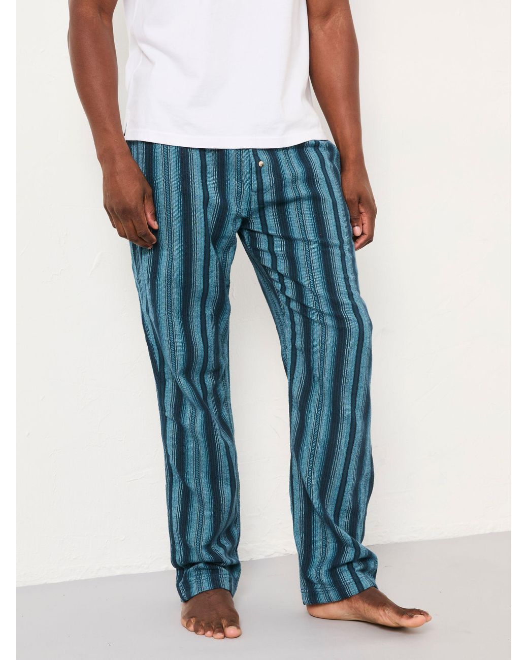 FatFace Blue Skye Stripe Pyjama Bottoms for men